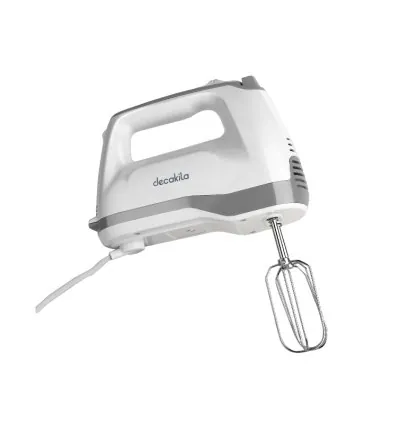 Decakila Hand Mixer 250W 6 Speed + Turbo 2 Attachments With Speed Control Knead or Beat & Mix KEMX011W