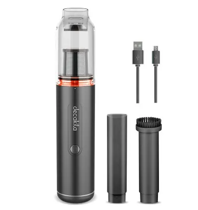 Decakila Portable Vacuum Cleaner 90W w/USB Brushless Motor Working Time 25min Mini Hand Held Vacuum Cleaner CMPV003B