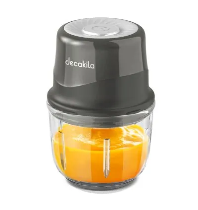 Decakila Mini Chopper 1500mAh Cordless 30W Battery Operated 0.3L 3 SS Blades One Speed Button Control Press-Control KMMG008G