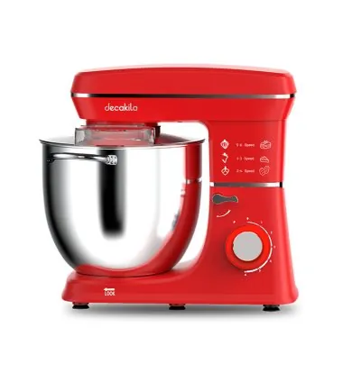 Decakila Stand Mixer 1400W 5L 6 Speeds With Pulse Lift-able Head Mixer With Transparent Splash Guard Plastic Body KEMX017R