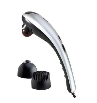 Decakila Handheld Massager 25W For Full-Body Relief Steeples Speed Intelligent Red Light Personal Massager with 3 Adjustable Heads KEBS003S