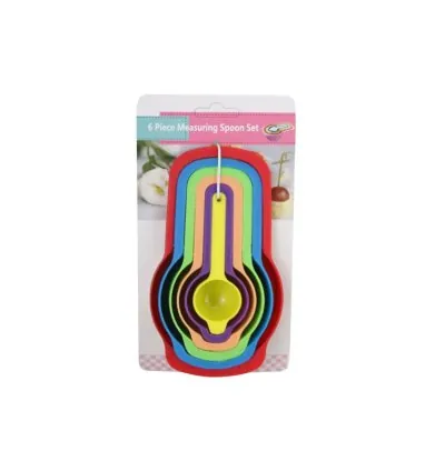 Measuring Cups & Spoons 6pc Set Plastic for Baking & Cooking
