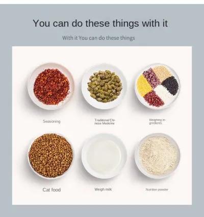 Electronic Digital Kitchen Measuring Spoon Scale 500g/0.1g Used for Milk Tea Flour Spices and Seasoning with LCD Display White