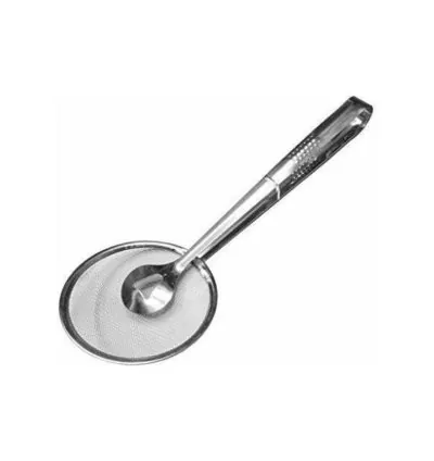 Multi-Functional Spoon Strainer 2in1 Fry Tool Filter with Clip Oil Frying BBQ Filter Stainless Steel Mesh Strainer