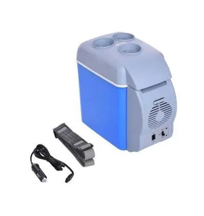 Electric Cooler and Warmer Dual Use Car Refrigerator Portable Mini Fridge 12V DC Power Supply 7.5 Liter / 12 Cans