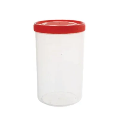 Cello Plastic Container Jar 1500ml Plain (Pack of 6)