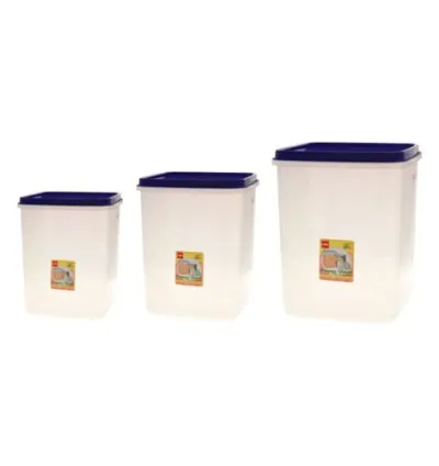 Cello Plastic Container Keep Well 5L 10L & 15L 3pc Set