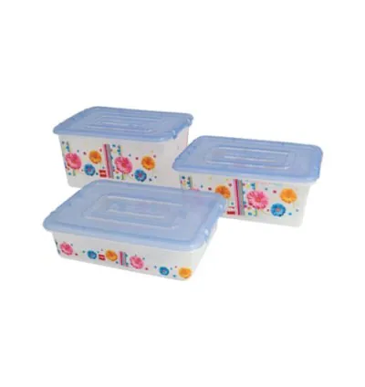 Cello Plastic Container Rugby Printed 280 x 200 x 150mm 3pc Set