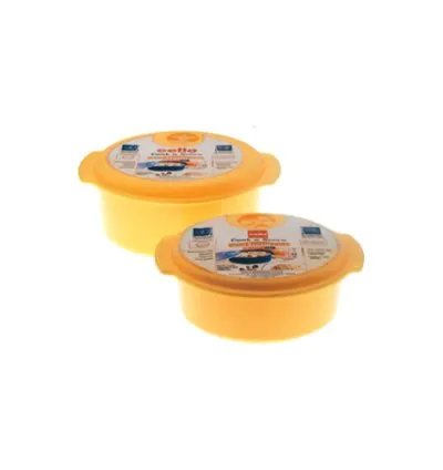 Cello Plastic Container Cook & Serve With Steam Lock 230 x 90mm 2pc Set (Pack of 3)