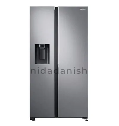 Samsung Refrigerator 617L with Sleek & Seamless Design, Side By Side. SpaceMax, Digital Inverter, Auto Ice Maker, Non-plumb Dispenser Silver RS64R5111M9