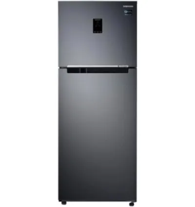 Samsung Fridge 385L Digital Inverter Technology, Double Door, Top Freezer, Twin Cooling Plus, TMF, DIT, Air Hygienic, LED Lighting, Black RT49K5552BS/RT38K5552BS