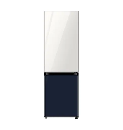Samsung Refrigerator Glam 339L with Digital Inverter, Flat Design, Bottom Freezer, Bespoke, Metal Cooling, LED Lighting, DIT White and Navy RB33T307029