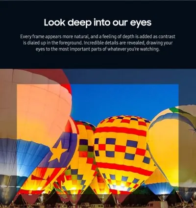 Samsung 65" Crystal UHD 4K Smart TV CU8000 with Air Slim Design, ,OTS Sound, Q-Symphony, Motion Xcelerator, Smart Hub, SolarCell Remote 65CU800