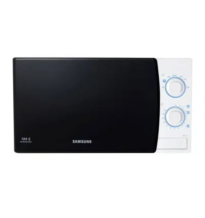Samsung Microwave Oven 20L 1150W Solo, 7 Power Levels, Manual, Slim Exterior, Push Button, Ceramic Enamel Cavity, White ME711K