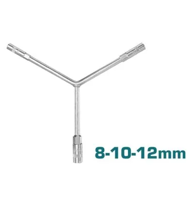 Total Socket Wrench Y-Type 8-10-12mm THYSW081012