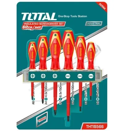 Total Screwdriver Set 6pcs Insulated THTIS566