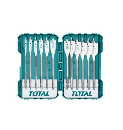 Total Drill Bit Set Flat Wood 12pcs TACSDL1201