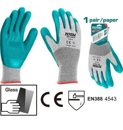 Total Gloves Cut Resistant Latex Coated Palm TSP1706-XL