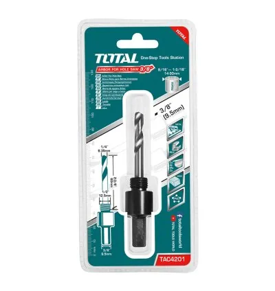 Total Hole Saw Arbor Hex Shank 14mm to 30mm TAC4201