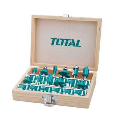 Total Router Bits 6mm 12pcs Set TACSR0121