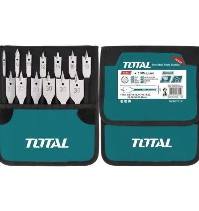 Total Drill Bit Set Flat Wood 13pcs TACSD70131