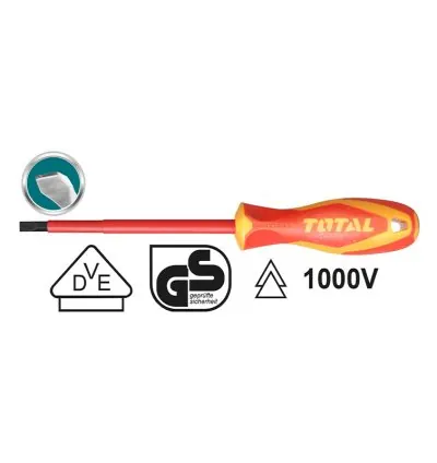 Total Screwdriver Insulated & Magnetic 100mm THTIS4100