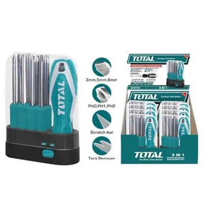 Total Interchangeable Screwdriver Set 9pcs THT250906