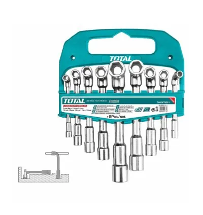 Total Socket Wrench L-Angled 9pcs Set TLASWT0901