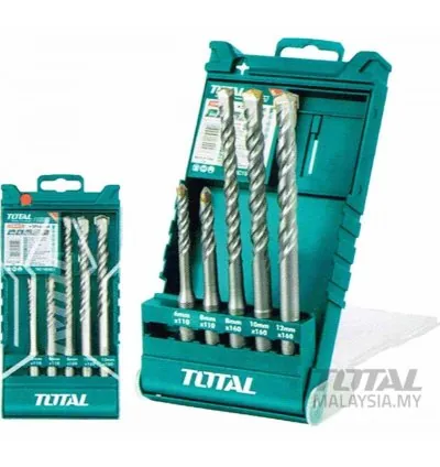 Total Drill Bit Set SDS Plus 5pcs TAC190501