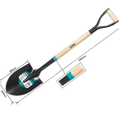 Total Garden Steel Shovel with Wooden Handle THTHW0101