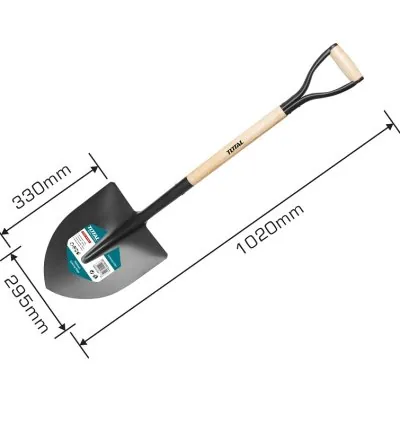 Total Garden Steel Shovel with Wooden Handle THTHW0103