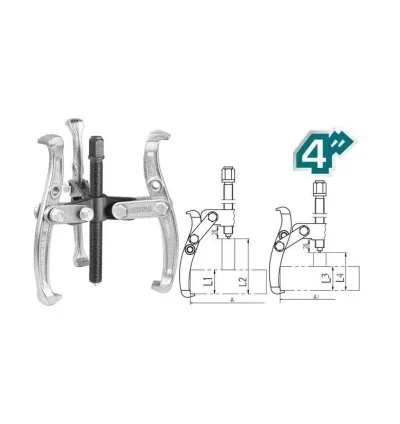 Total Gear Puller 3 Jaws 4" THTGP346