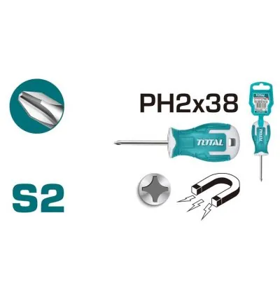 Total Phillips Screw Driver PH2 x 38mm THT26PH2038