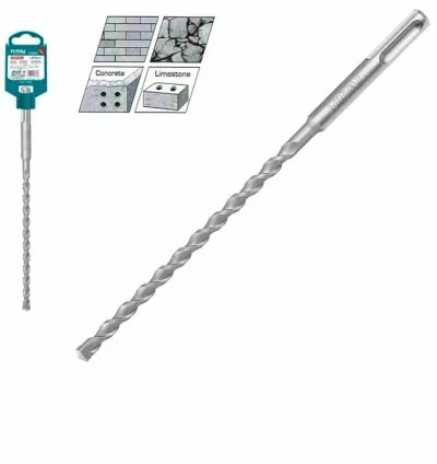 Total Hammer Drill Bit SDS Plus 20 x 310mm High Quality Cross Head Carbide Tip, Chrome Alloy Steel TAC312003C