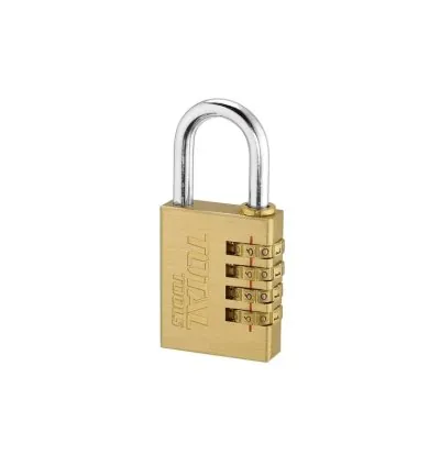 Total Brass 4 Digit Combination Padlock 4 x 40mm, Password Combination Can Be Customized TBCK37404