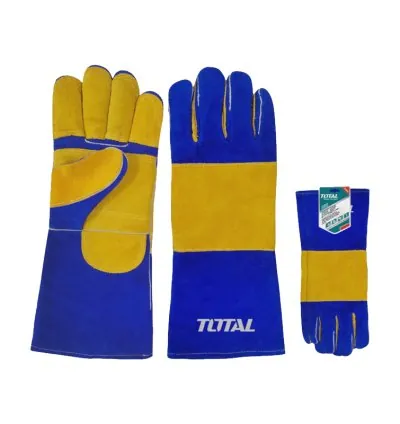 Total Welding Leather Gloves 16", Heat Resistant, Can Prevent Sparks from Splashing TSP15216