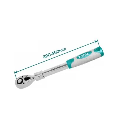 Total Extendable Ratchet Wrench 1/2" 72T Heat Treatment, Chromed Plated THT106128L