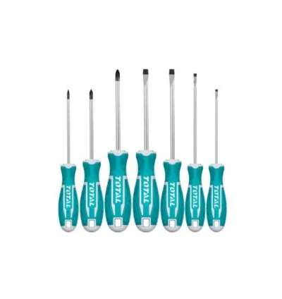 Total 7pcs Screwdriver Set with New Design Handle, CRV Material, Round Blade THT2506072