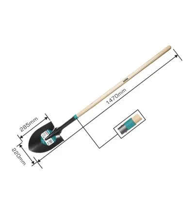Total Garden Steel Shovel with Wooden Handle THTHW0201