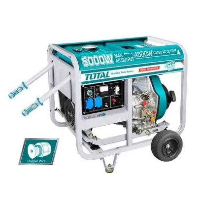 Total Diesel Generator 5kW Single Phase Pull & Electric Start TP450001-8