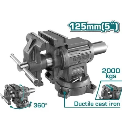Total Bench Vise Multi Purpose Vice 5"/125 mm THTMF6156