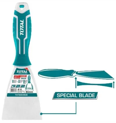 Total Putty Trowel 80mm Aluminum Head THT683806