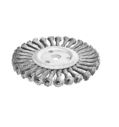 Total Wire Disc Brush 125mm Twisted Hard Silver TAC35051