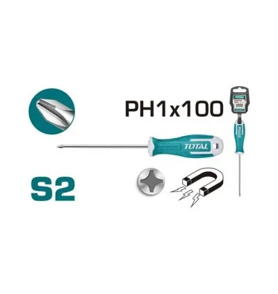 Total Phillips Screw Driver PH1 x 100mm THT26PH1100