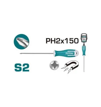 Total Phillips Screw Driver PH2 x 150mm THT26PH2150