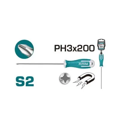 Total Phillips Screw Driver PH3 x 200mm THT26PH3200
