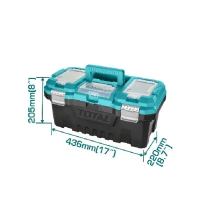 Total Plastic Tool Box 17" Empty TPBX0172