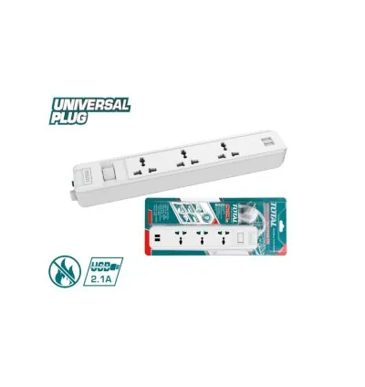Total Extension Cable 3 Way Socket THES13041VSB