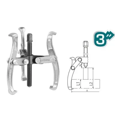 Total Gear Puller Three Jaws 3" THTGP336