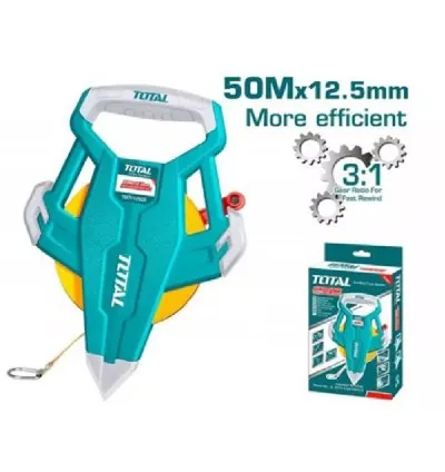 Total Measuring Tape Fiber Glass 50m x 12.5mm TMTF13506